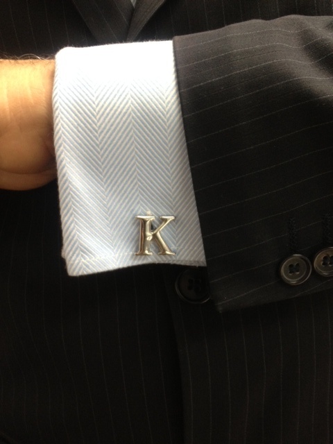 Alphabet-Cufflink-Silver