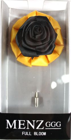Flower-Chain-Lapel-Gold-Blk