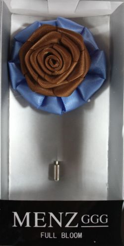 Flower-Chain-Lapel-Ltblue-Brn