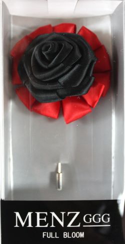 Flower-Chain-Lapel-Red-Blk