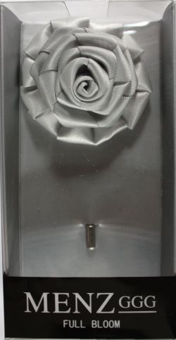 Flower-Chain-Lapel-Silver-Grey