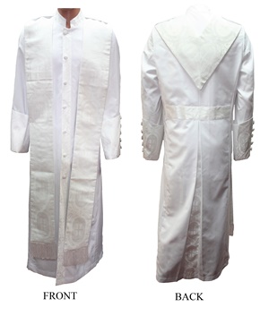Clergy-Cadillac-Zipper-Robe-Wht-Wht