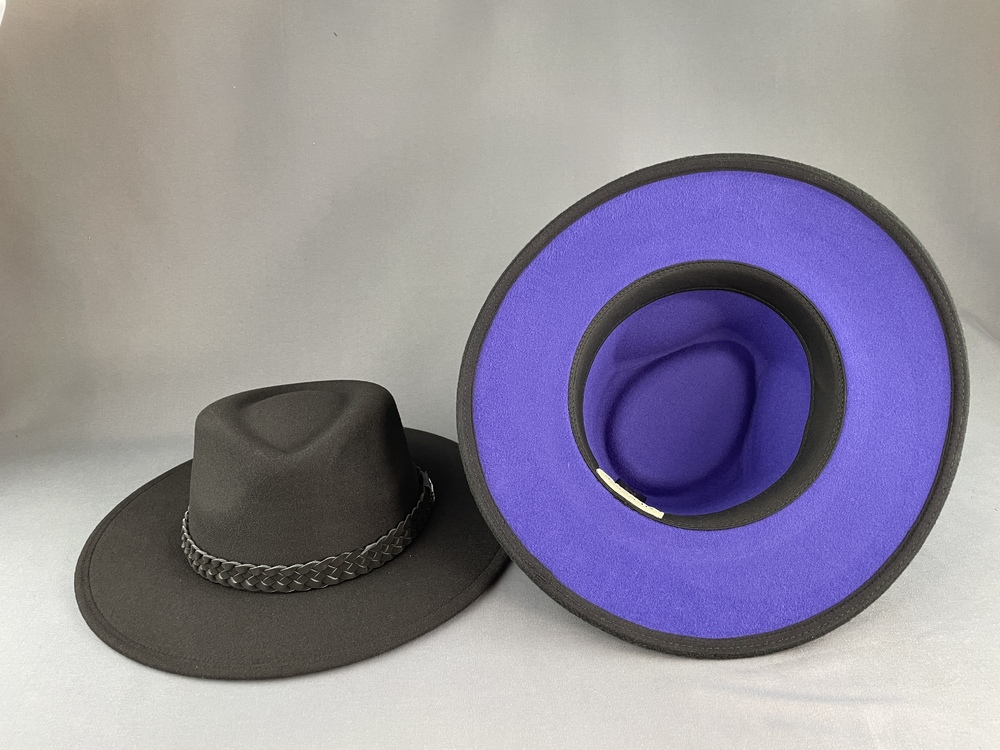 Wool-Western-Hat-Blk-Purple