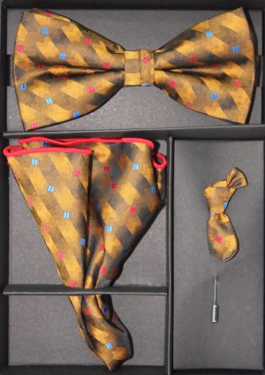 Bow-Tie,-Tie-Lapel-Set-16198