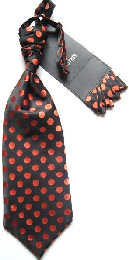 Cravat-Dots-Blk-B.Orange-11053
