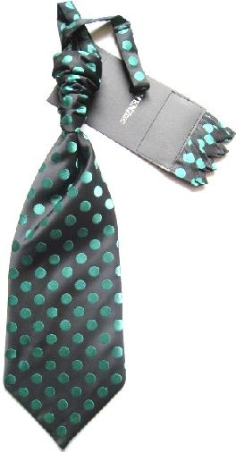 Cravat-Dots-Blk-Green-11059