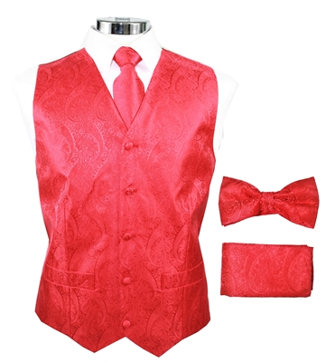 Paisley-Vest-Set-Red-V1290