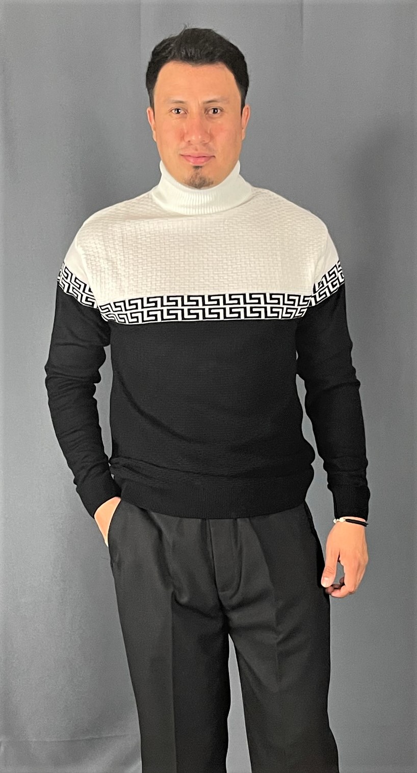 LS-Greek-Turtle-Neck-Shirt-Black-White-V7006