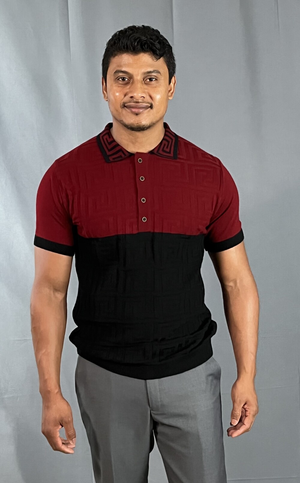 Mock-Neck-Greek-Shirt-Blk-Burgundy